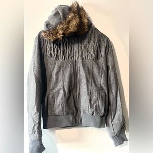 Dollhouse Wool faux fur hooded jacket